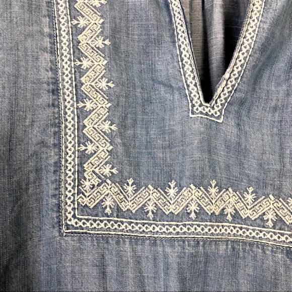 Gap Denim Dress Tie- Waist Size Large - Picture 5 of 7